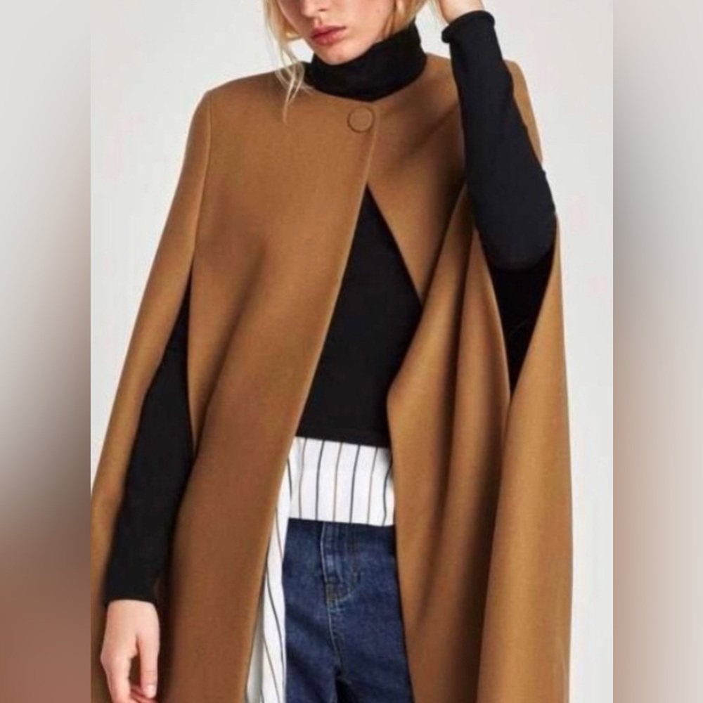 Zara Camel Women's Cape